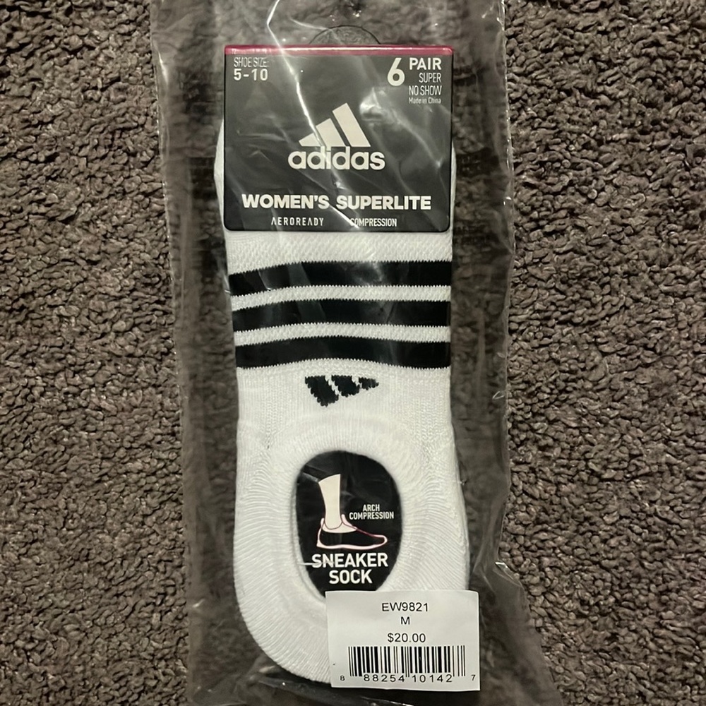 Women’s Adidas Superlite No Show Socks
